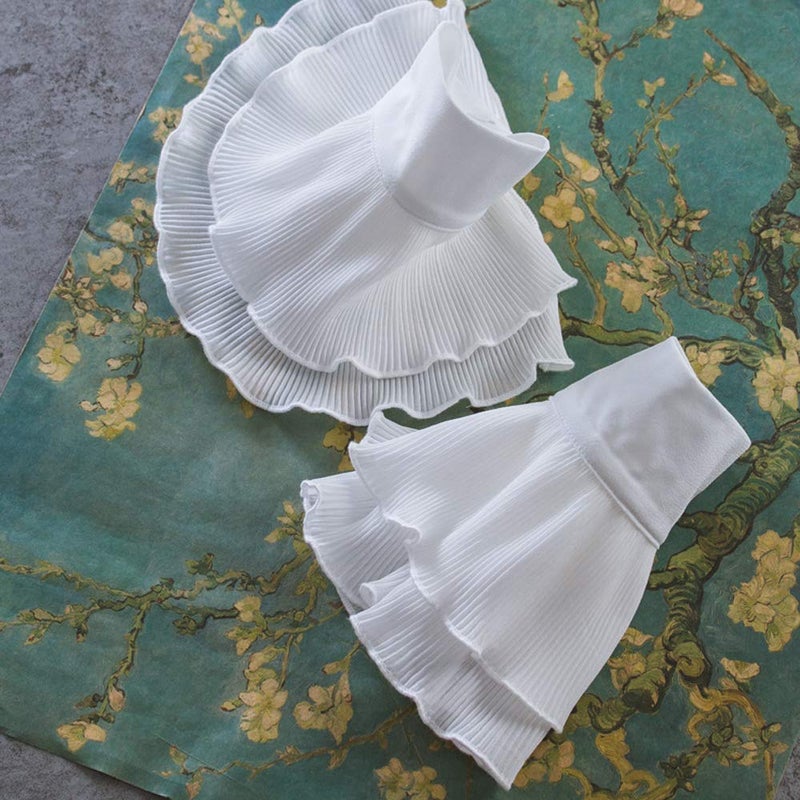 YAKEFJ Wrist Cuffs Lace Detachable Fake Sleeve Cuffs for Women - Image 3